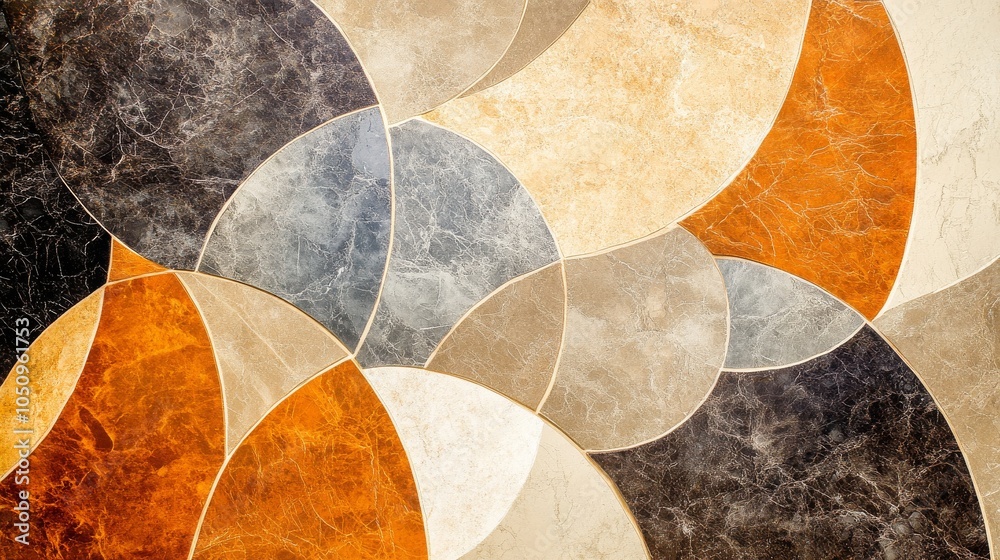 Aufkleber Embracing diversity through abstract patterns in warm and cool tones, symbolizing inclusiveness and collaboration, photography style