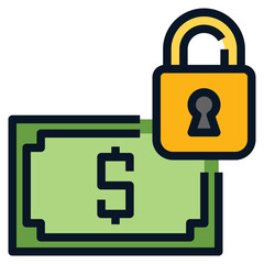 Padlock Money Icon