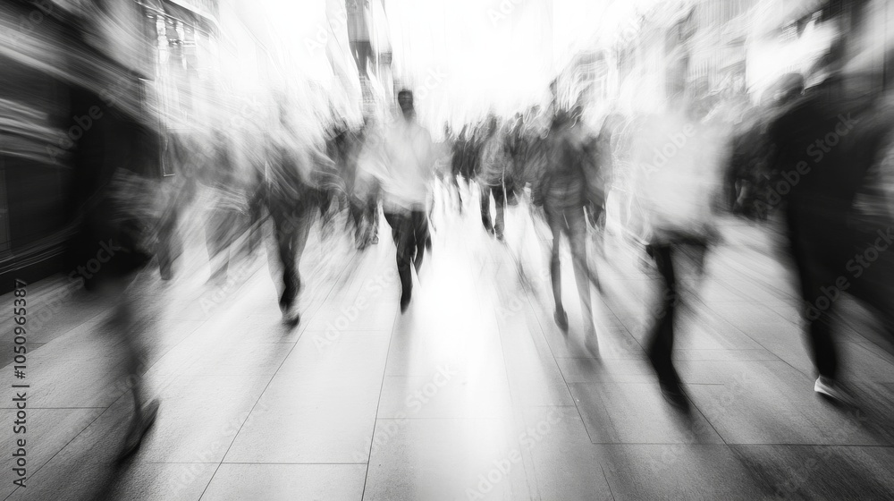 Poster Equality in motion, with dynamic lines in contrasting tones, symbolizing progress towards inclusiveness