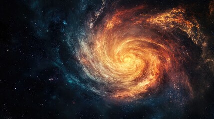 An abstract of swirling galaxy colors, highlighting the mystery and beauty of the cosmos in vibrant, cosmic hues