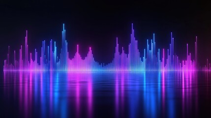Neon Soundwave Abstract