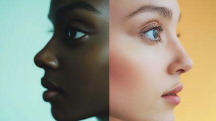 Intersectional harmony, illustrated through intersecting lines in muted tones, symbolizing intersectionality and inclusivity