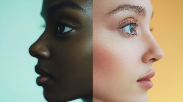 Intersectional harmony, illustrated through intersecting lines in muted tones, symbolizing intersectionality and inclusivity