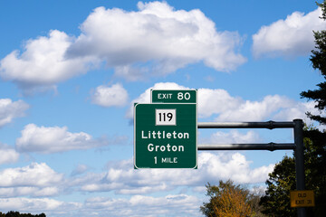 exit 80 from I 495 for MA-119 toward Littleton and Groton, Massachusetts