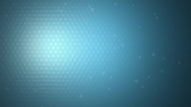 Blue medical background. Light dynamic animated hexagon lattice wallpaper for science or medicine presentation video. Seamless looping animation.