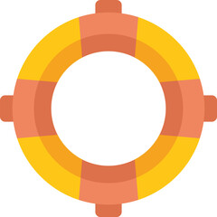 Obraz premium Lifebuoy floating on water, providing safety and security for swimmers and boaters