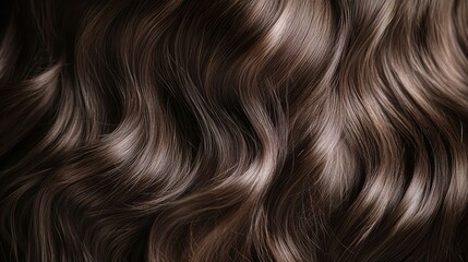 Fototapeta premium Brown hair close-up as a background Women