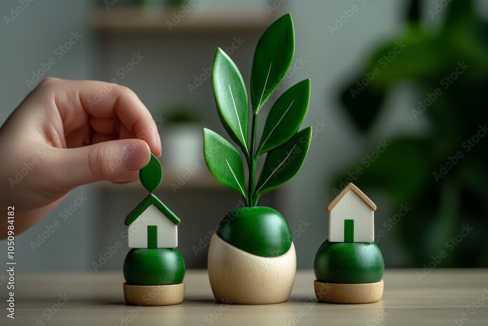 Poster a minimalist depiction of a person investing in real estate, with clean lines and abstract forms rep