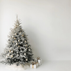 christmas tree and gifts