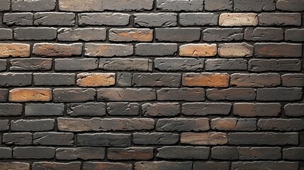 Obraz premium Aesthetic Brick Wall Featuring Gray and Brown Textures