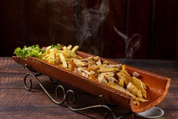 chicken fillet with fries