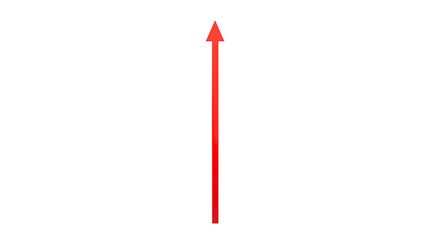 An arrow pointing directly upward, providing a specific direction, serving as a transparent marker for guidance.