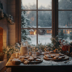 breakfast in the morning in christmas