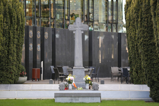 Das Grab von Irlands Nationalheld Michael Collins auf dem Glasnevin Cementry in Dublin. Michael Collins wurde am 22 August 1922 bei einem Attentat im irischen Unabh&auml;ngigkeitskampf ermordert.