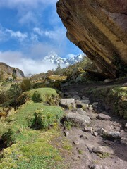 beautiful snowy mountain 