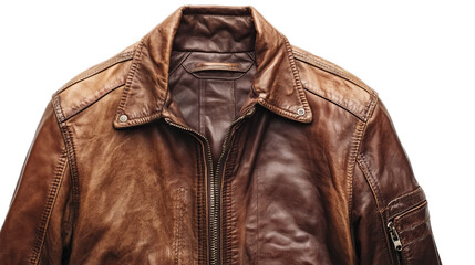 leather jacket isolated on transparent background