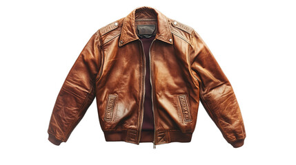 leather jacket isolated on transparent background