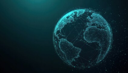 Obraz premium Digital Globe: A Networked World