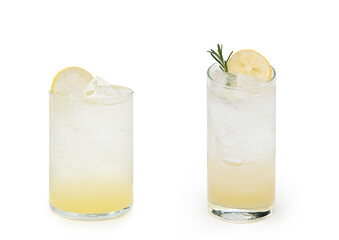 Refreshing Lemonade on White Background