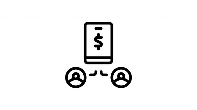 peer to peer lending animated icon