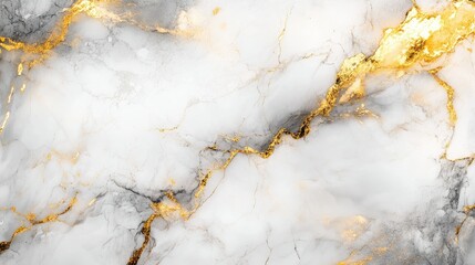 Obraz premium Luxurious white Carrara statuaries marble texture background. glossy marble with golden streaks.