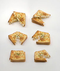 Classic Croque-Monsieur on White Background
