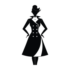 vector double breasted dress