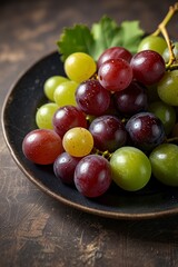 A bunch of green and black grapes, Fresh grasp images