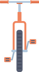 Minimalist vector illustration of a unicycle isolated on a white background, great design for a circus themed project © anatolir