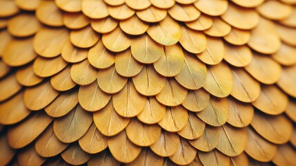 Detailed Close-Up of Golden Wing Texture