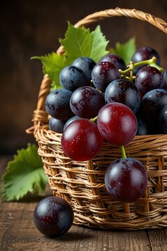 A bunch of green and black grapes, Fresh graps images