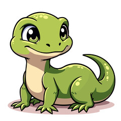 Fototapeta premium Vector illustration of smiling baby dinosaur