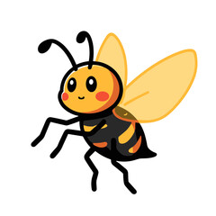 Fototapeta premium Happy bee character design, vector illustration