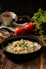 Creamy Rotini Pasta and Cheese Sauce