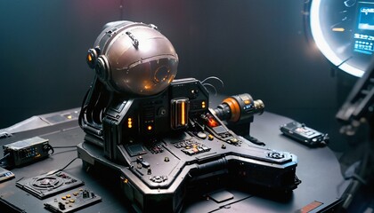 Futuristic Sci-Fi Control Console Device