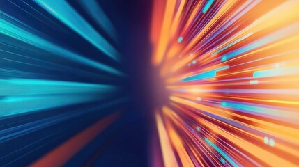 Fototapeta premium Dynamic light trails creating a vibrant abstract background effect.
