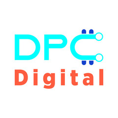 D, P, C logo initial design PNG