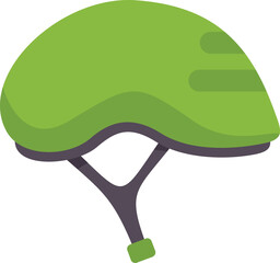 Green bicycle helmet ensuring safety and protection for cyclists while enjoying their ride