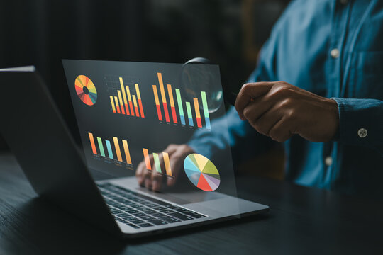 Analyzing data trends with cutting-edge visual tools to drive business insights. Exploring key performance metrics through interactive charts and graphs.