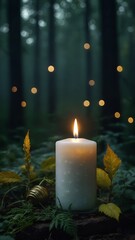 christmas candles on a dark background