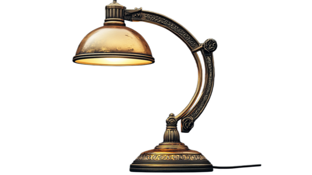 Desk lamp isolated on Transparent background