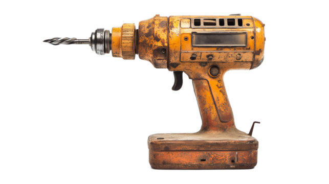 Drill machine isolated on transparent background