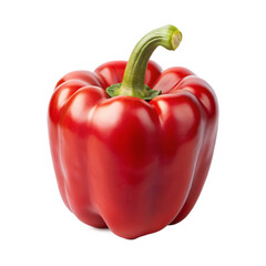 A red pepper on a transparent background, red capsicum. PNG file