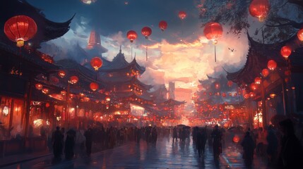 Fototapeta premium Chinese New Year Festival