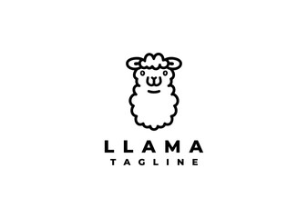 Vector illustration of Llama Logo Design
