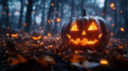 Obraz premium This is an holloween 3D illustration mostly suitable as wallpaper for your desktop and for your home.