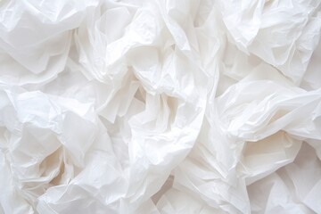 Obraz premium Crumpled White Paper Texture Background Abstract Minimalist Design