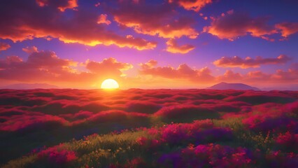 Obraz premium sunrise over the mountains