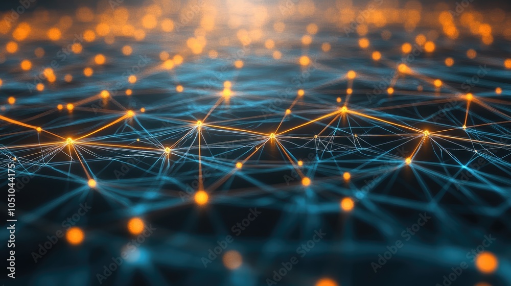 Poster exploring the intricate web of connectivity a visual representation of networks and data flow