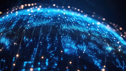 Illuminating the digital globe a stunning visualization of global connectivity and technology in the modern era